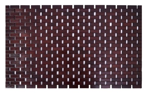 BAMBUSOWA MATA ŁAZIENKOWA 50X80 CM ALBA CIEMNY BRĄZ