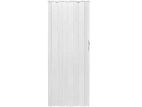 DRZWI HARMONIJKOWE 001P BIAŁY MAT - 80 CM