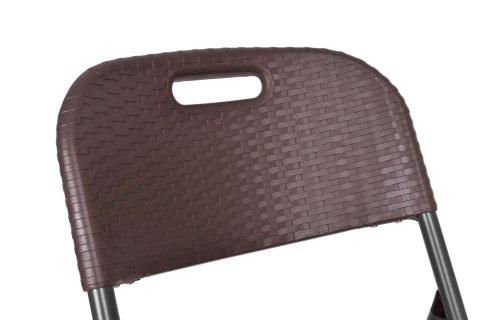 KRZESŁO CATERINGOWE RATTAN BRĄZOWE
