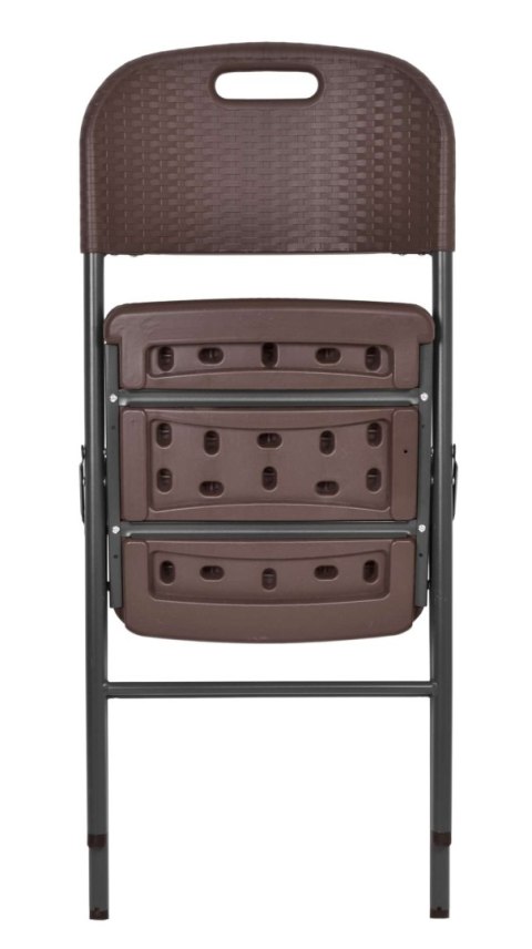 KRZESŁO CATERINGOWE RATTAN BRĄZOWE
