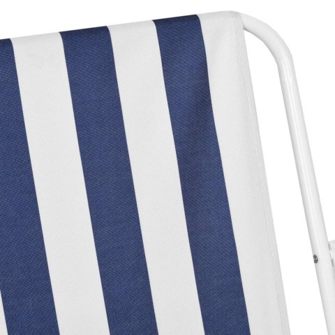 KRZESŁO TURYSTYCZNE SKŁADANE ALAN GRANATOWE PASKI