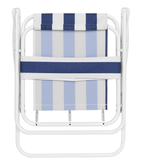 KRZESŁO TURYSTYCZNE SKŁADANE ALAN GRANATOWE PASKI