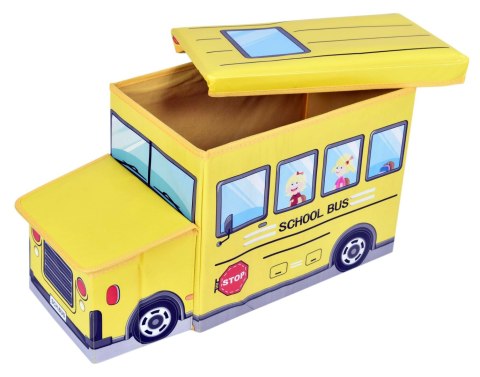 POJEMNIK NA ZABAWKI AUTOBUS ŻÓŁTY