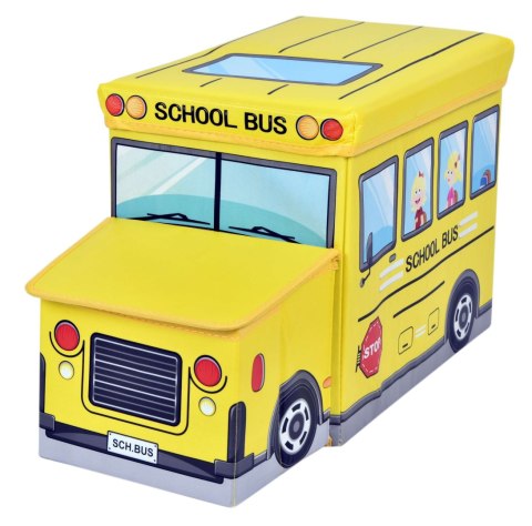 POJEMNIK NA ZABAWKI AUTOBUS ŻÓŁTY
