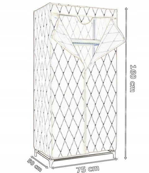 SZAFA TEKSTYLNA GAJA VITTO - BRĄZ