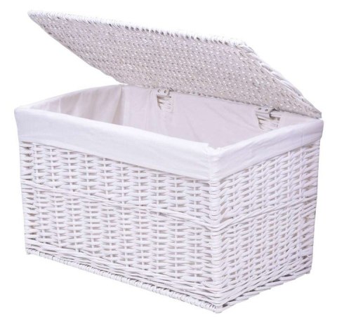 KUFER WIKLINOWY BIAŁY 105 L