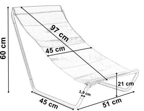 LEŻAK TURYSTYCZNY PLAŻOWY SKŁADANY OLEK - GRANATOWY