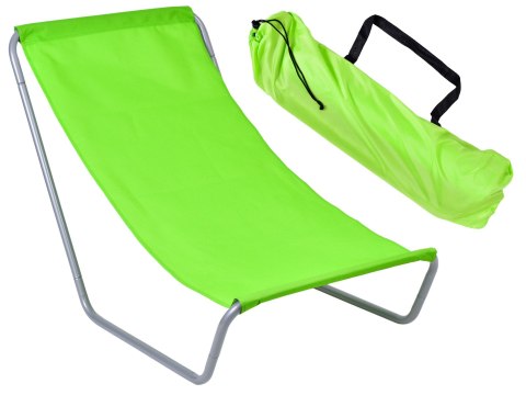 LEŻAK TURYSTYCZNY PLAŻOWY SKŁADANY OLEK - LIMONKA