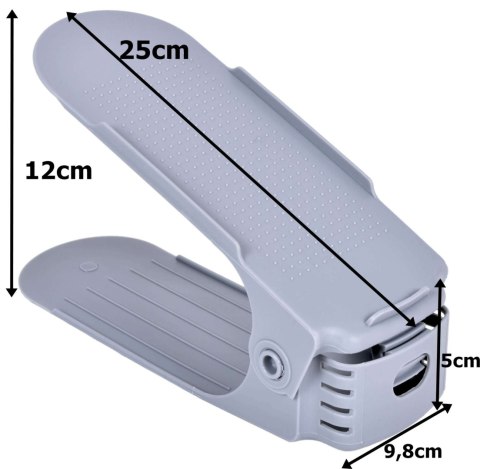 REGULOWANY ORGANIZER UCHWYT STOJAK NA BUTY SZARY