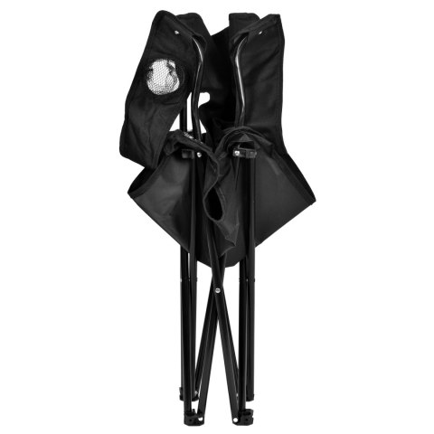 SKŁADANE KRZESŁO TURYSTYCZNE HUGO CZARNE