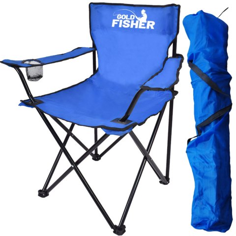 SKŁADANE KRZESŁO TURYSTYCZNE HUGO NIEBIESKIE