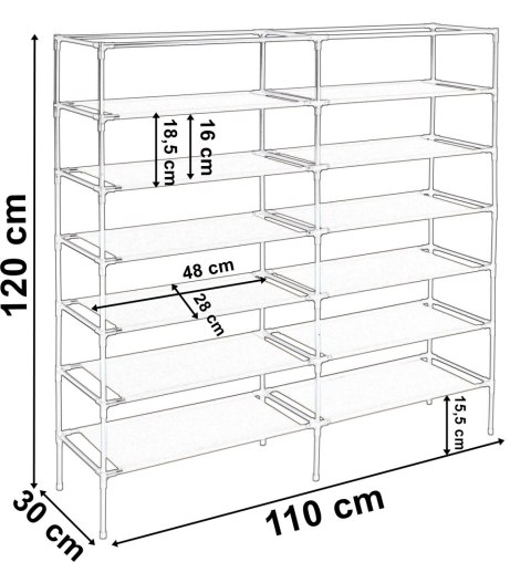 SZAFA TEKSTYLNA NA BUTY GABI - ZEBRA