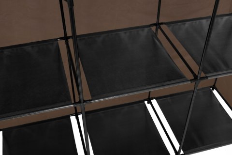 SZAFA TEKSTYLNA Z 10 PÓŁKAMI MIRA MAXI - CIEMNY BRĄZ