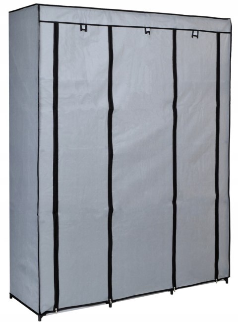 SZAFA TEKSTYLNA Z 10 PÓŁKAMI MIRA MAXI - SZARA