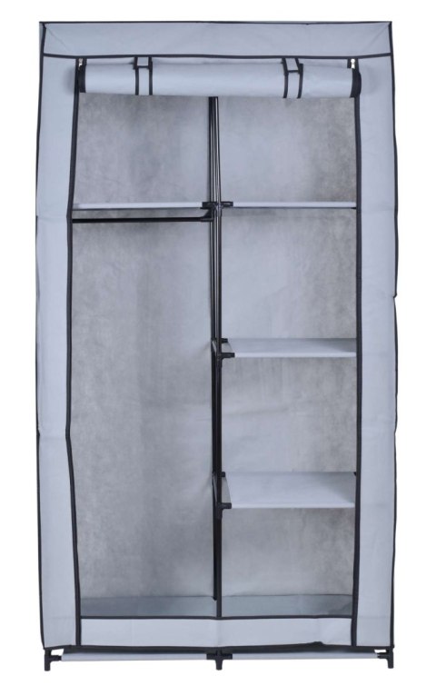 SZAFKA TEKSTYLNA Z 6 PÓŁKAMI MIRA - SZARA