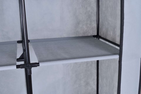 SZAFKA TEKSTYLNA Z 6 PÓŁKAMI MIRA - SZARA