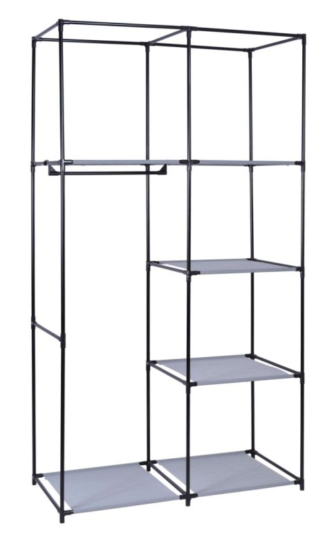 SZAFKA TEKSTYLNA Z 6 PÓŁKAMI MIRA - SZARA