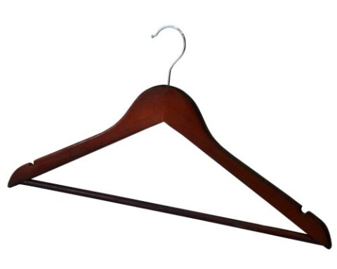 WIESZAK DREWNIANY RONDO KOMPLET 10 SZT CIEMNY BRĄZ