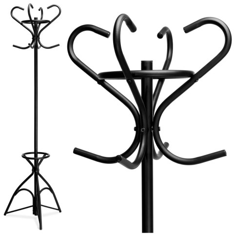 WIESZAK STOJĄCY LIVIO CZARNY 173 CM