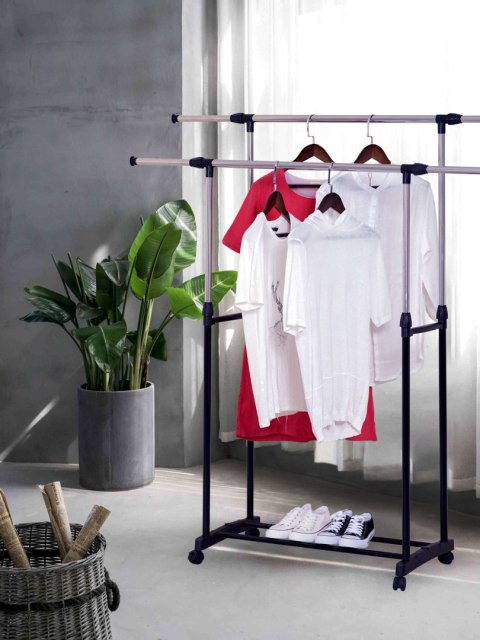 WIESZAK STOJĄCY NA KÓŁKACH TIMI - PODWÓJNY