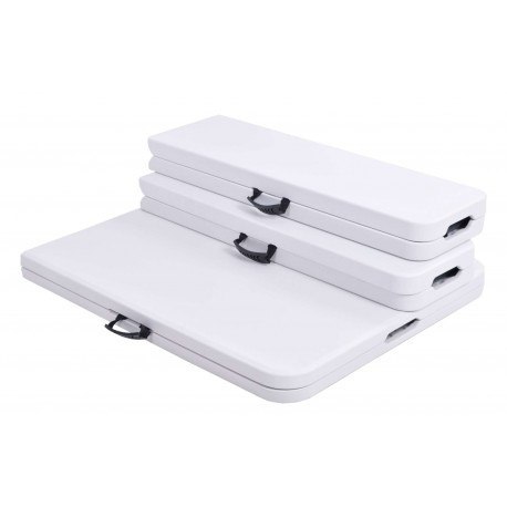 ZESTAW CATERINGOWY FETA WHITE STÓŁ + 2 ŁAWKI