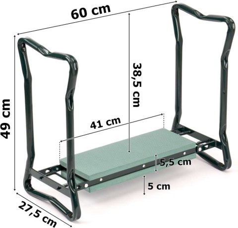 KLĘCZNIK OGRODOWY ŁAWECZKA 2W1 ZAVES ZIELONY