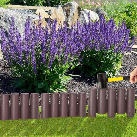 PALISADA TRAWNIKOWA OGRODOWA RIBERA BRĄZOWA 280 CM