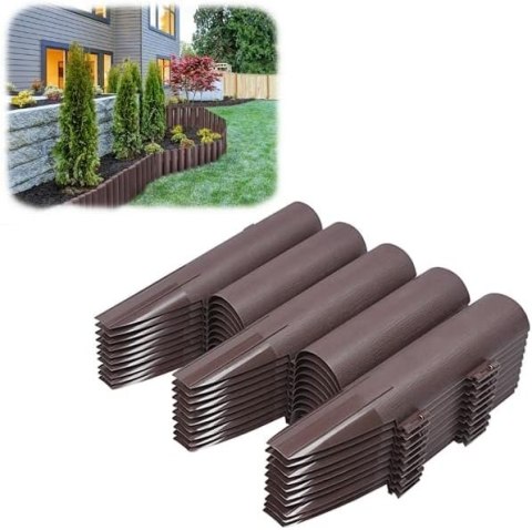 PALISADA TRAWNIKOWA OGRODOWA RIBERA BRĄZOWA 280 CM