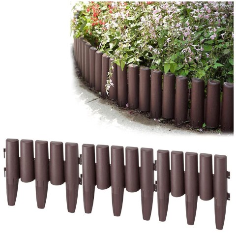 PALISADA TRAWNIKOWA OGRODOWA RIBERA BRĄZOWA 280 CM