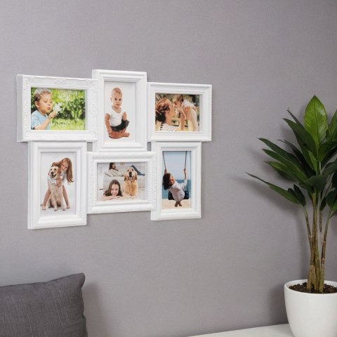 RAMKA NA ZDJĘCIA BAFRA 6 ZDJĘĆ BIAŁA