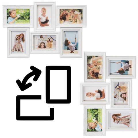 RAMKA NA ZDJĘCIA BAFRA 6 ZDJĘĆ BIAŁA