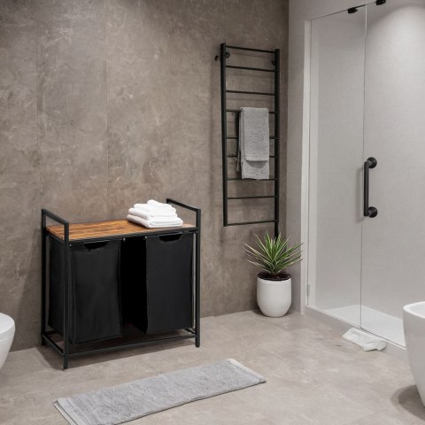 REGAŁ KOSZ NA PRANIE ARTUS PODWÓJNY 2 KOMORY