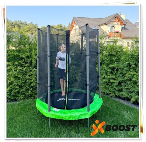 TRAMPOLINA Z SIATKĄ SAUT 140 CM ZIELONA