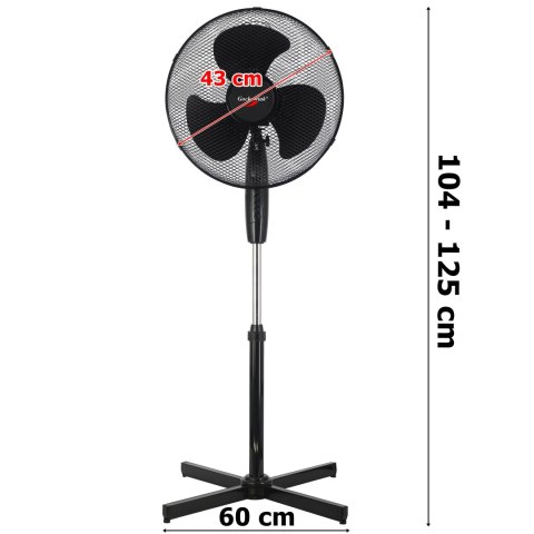 WENTYLATOR PODŁOGOWY STOJĄCY KOUD CZARNY