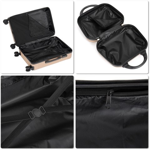 ZESTAW WALIZEK PODRÓŻNYCH AZORES ZŁOTY 4W1