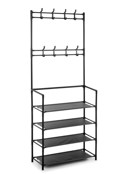 ZESTAW WIESZAK HANI CZARNY + 3 PUDEŁKA NA BUTY FUKSJA