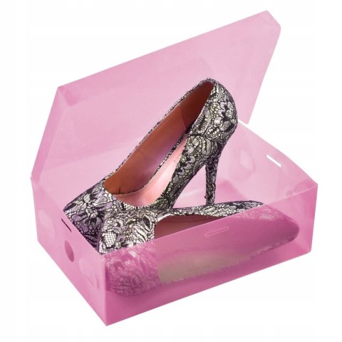 ZESTAW WIESZAK HANI CZARNY + 3 PUDEŁKA NA BUTY FUKSJA