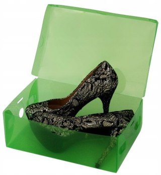 ZESTAW WIESZAK HANI CZARNY + 3 PUDEŁKA NA BUTY ZIELONE