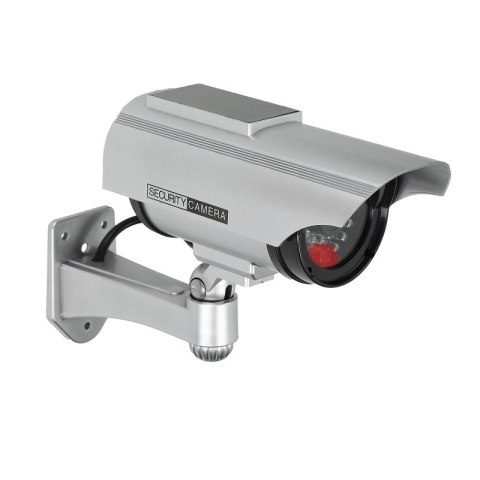 ATRAPA KAMERY MONITORUJĄCEJ CCTV SREBRNA Z PANELEM SŁONECZN. ATRAPA KAMERY MONITORUJĄCEJ CCTV SREBRNA Z PANELEM SŁONECZN.