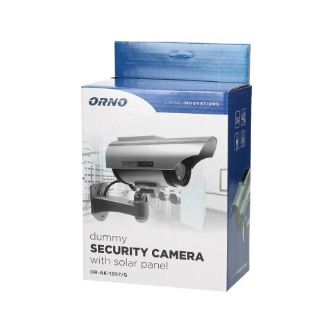 ATRAPA KAMERY MONITORUJĄCEJ CCTV SREBRNA Z PANELEM SŁONECZN. ATRAPA KAMERY MONITORUJĄCEJ CCTV SREBRNA Z PANELEM SŁONECZN.
