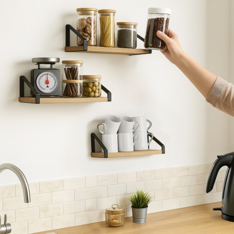 Zestaw 3 półek loft SIRIN craft