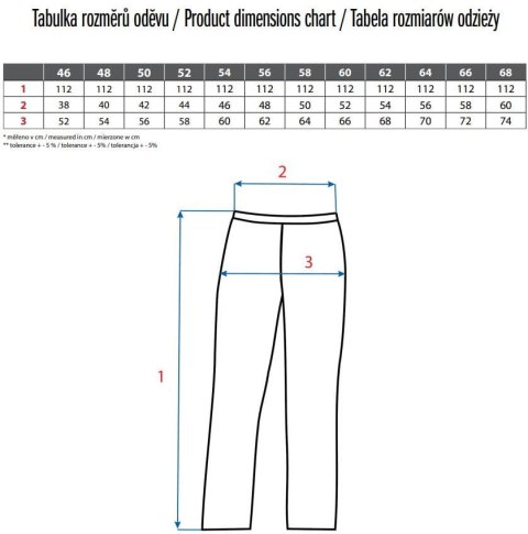 SPODNIE DO PASA CXS CEFEUS, SZARO-NIEBIESKIE ROZM.50
