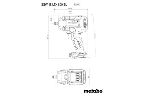 KLUCZ UDAROWY AKUMULATOROWY 1/2'' SSW 18 LTX 800 BL 2*5.5AH