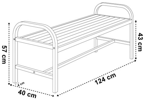 Ławka do ogrodu metalowa SOBO