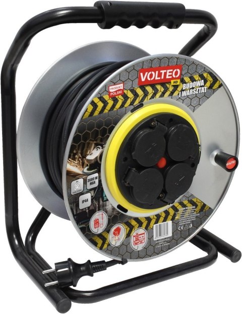 PRZEDŁUŻACZ HEAVY DUTY METALOWY BĘBEN 30M H05RR 3*1,5 IP44 PRZEDŁUŻACZ HEAVY DUTY METALOWY BĘBEN 30M H05RR 3*1,5 IP44