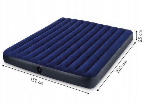 Materac dmuchany dwuosobowy 203x152 cm z poduszkami welurowy INTEX 64765 Materac dmuchany dwuosobowy 203x152 cm z poduszkami welurowy INTEX 64765