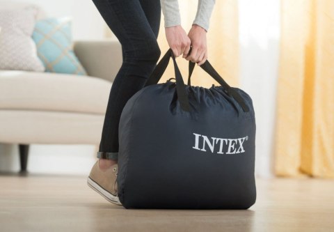 Materac dmuchany dwuosobowy 203x152 cm z wbudowaną pomką INTEX 64428 Materac dmuchany dwuosobowy 203x152 cm z wbudowaną pomką INTEX 64428