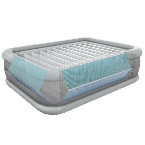 Materac łóżko do spania dwuosobowy z pompką automatyczną 203x152 cm INTEX 64418ND