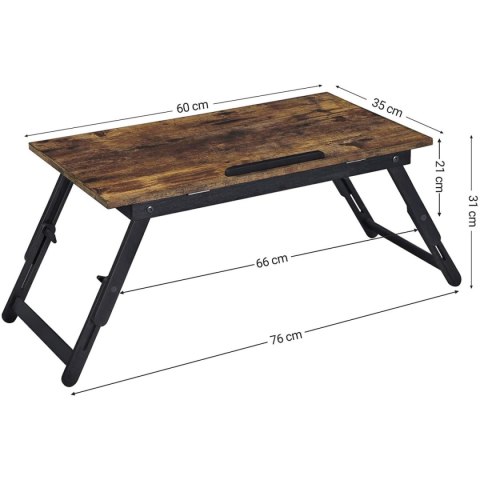 Podstawka pod laptopa 60x35 cm stolik do łóżka składany rustykalny