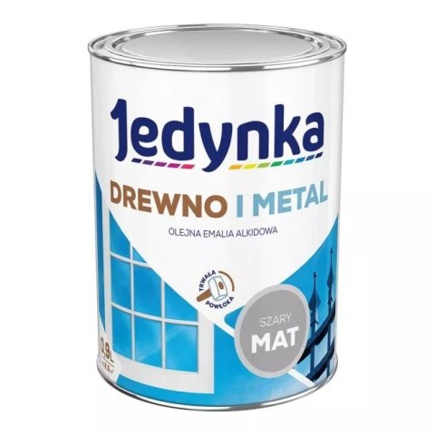 EMALIA ALKIDOWA DO DREWNA I METALU SZARY JASNY MAT 0,9L EMALIA ALKIDOWA DO DREWNA I METALU SZARY JASNY MAT 0,9L